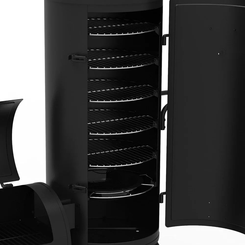 Dyna-Glo Signature Series DGSS1382VCS-D Heavy-Duty Vertical Offset Charcoal Smoker & Grill，Black Powder Coat