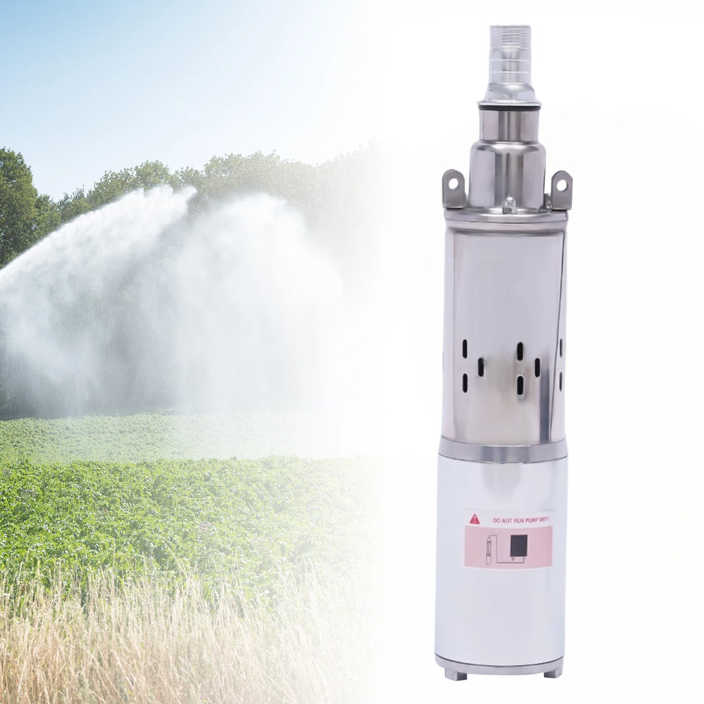 Submersible Water Pump Energy Saving 12V 20M Lift Max Flow 1.2M³/H Solar Energy Deep Well Pump