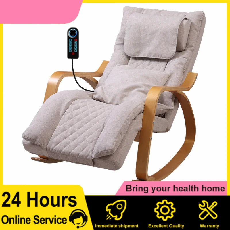 Jinkairui Electric Leisure Reclining Home Office Massager Shiatsu Rocking Massage Chair with Manipulator Roller Massag