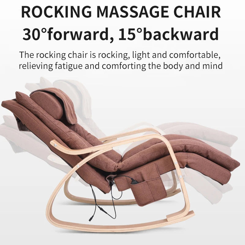 Jinkairui Electric Leisure Reclining Home Office Massager Shiatsu Rocking Massage Chair with Manipulator Roller Massag