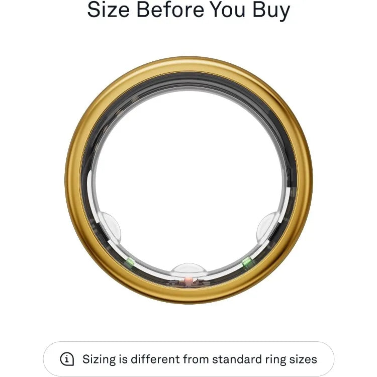 Ring Gen3 Horizon，Gold，Size 6，Smart Ring - Size First with Oura Sizing Kit ，Sleep Tracking Wearable