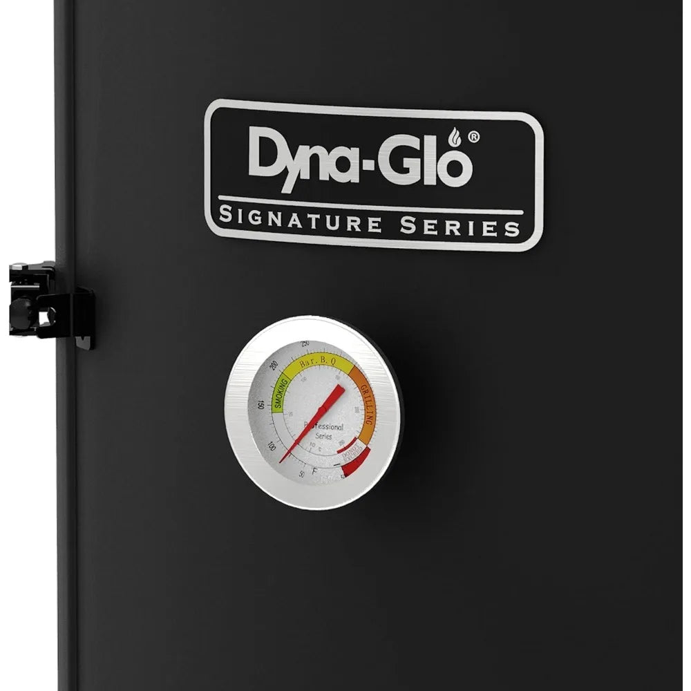 Dyna-Glo Signature Series DGSS1382VCS-D Heavy-Duty Vertical Offset Charcoal Smoker & Grill，Black Powder Coat