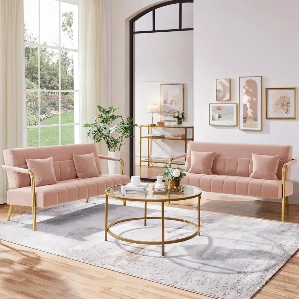 56.5" W Modern Loveseat 2 Seater Sofa