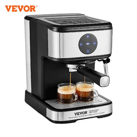 VEVOR Espresso Machine 15 Bar Coffee and Espresso Maker with Milk Frother Steam Wand Professional Semi-Automatic Latte Machine