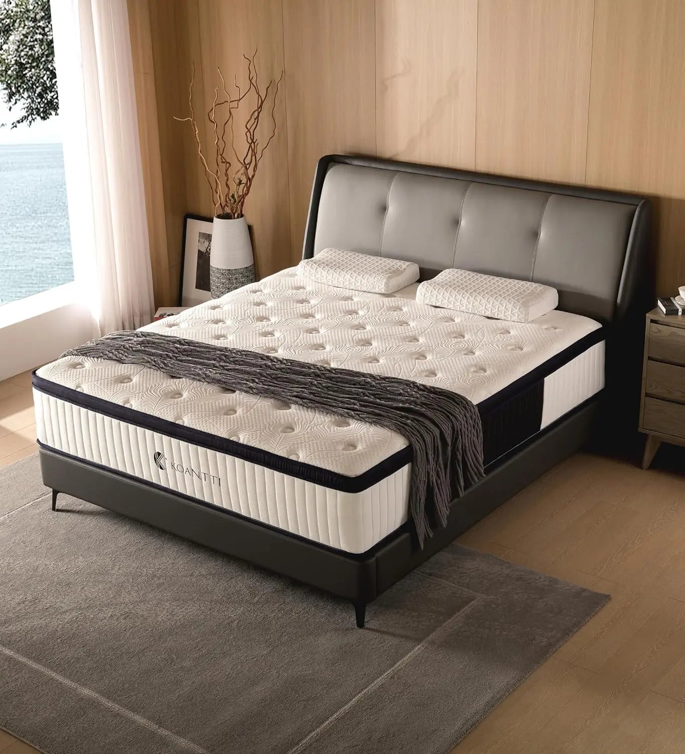 Full Size Mattresses,10 Inch Hybrid Full Mattress in a Box with Memory Foam & Individual Pocket Spring for Edge Support