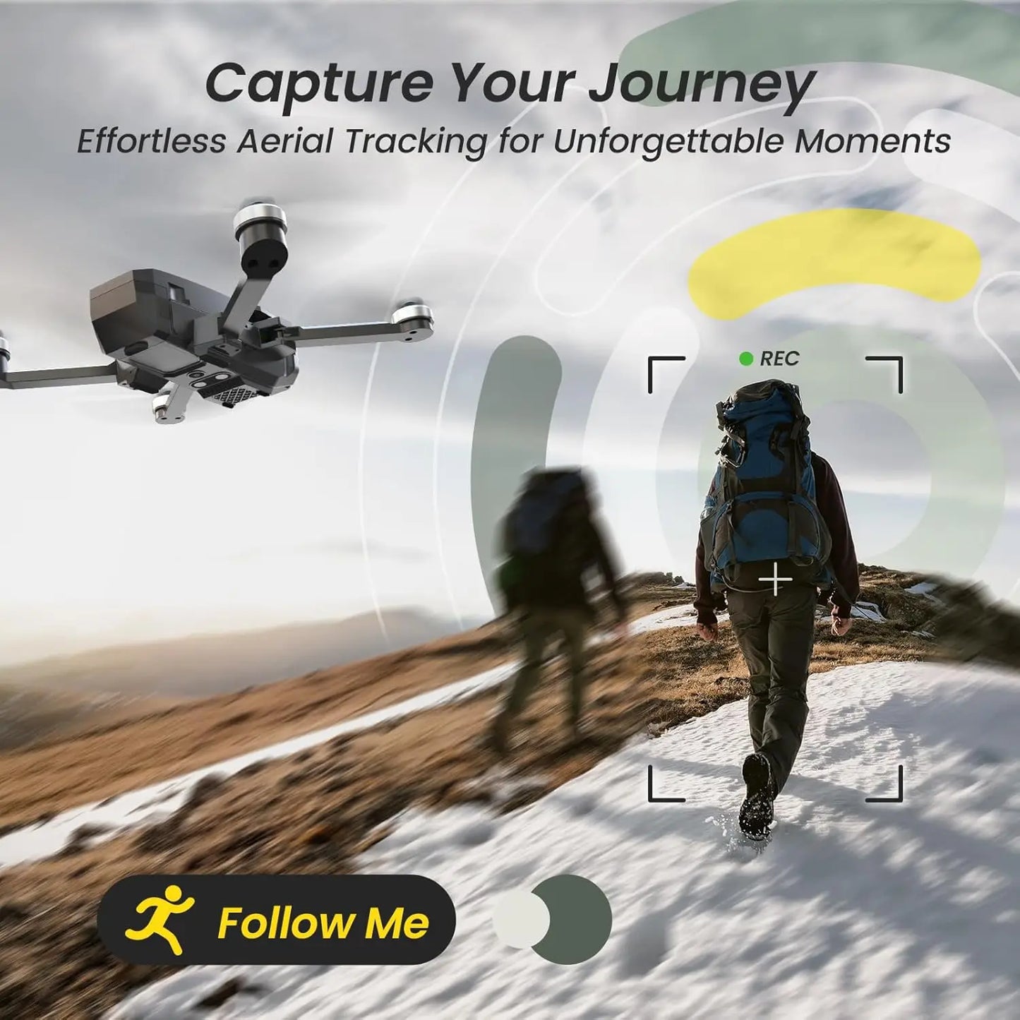 Drones with Camera for Adults Integrated Remote ID, 2 Batteries 46 Min Flight Time, 5GHz FPV Transmission, 130° FOV EIS Camera,