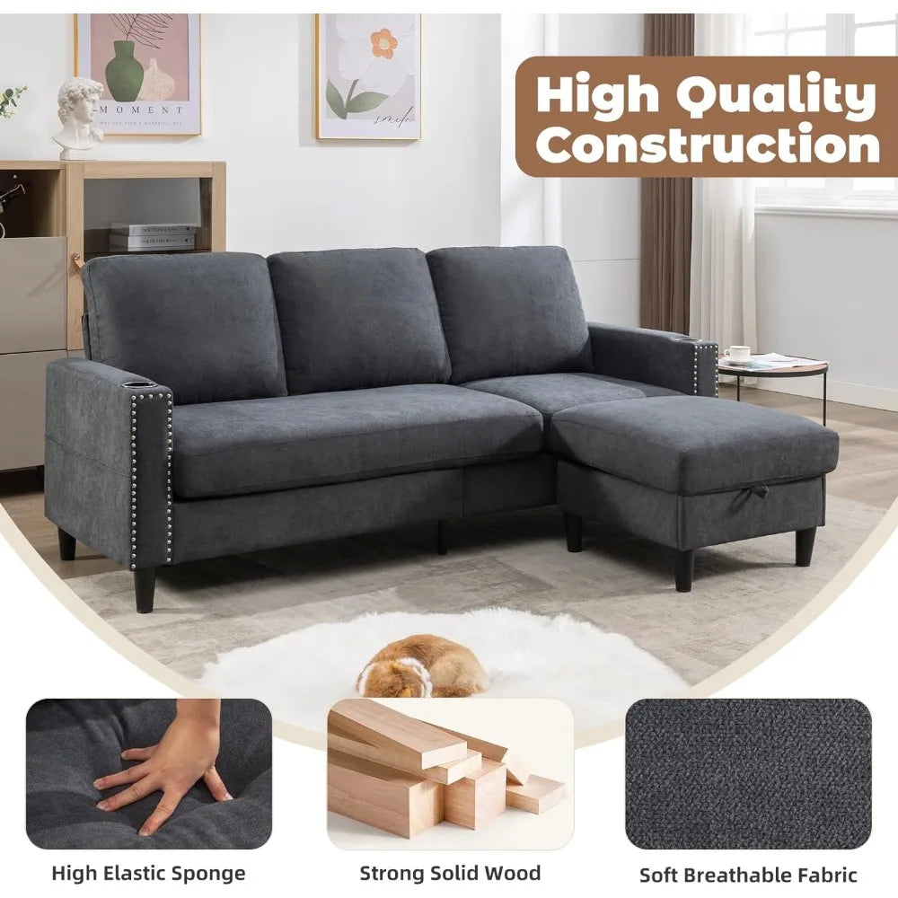 Convertible Sectional Couches for Living Room