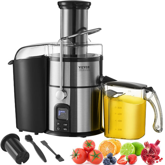 VEVOR Juicer Machine, 850W Motor Centrifugal Juice Extractor, Easy Clean, Big Mouth Large 3" Feed Chute for Fruits & Vegetables