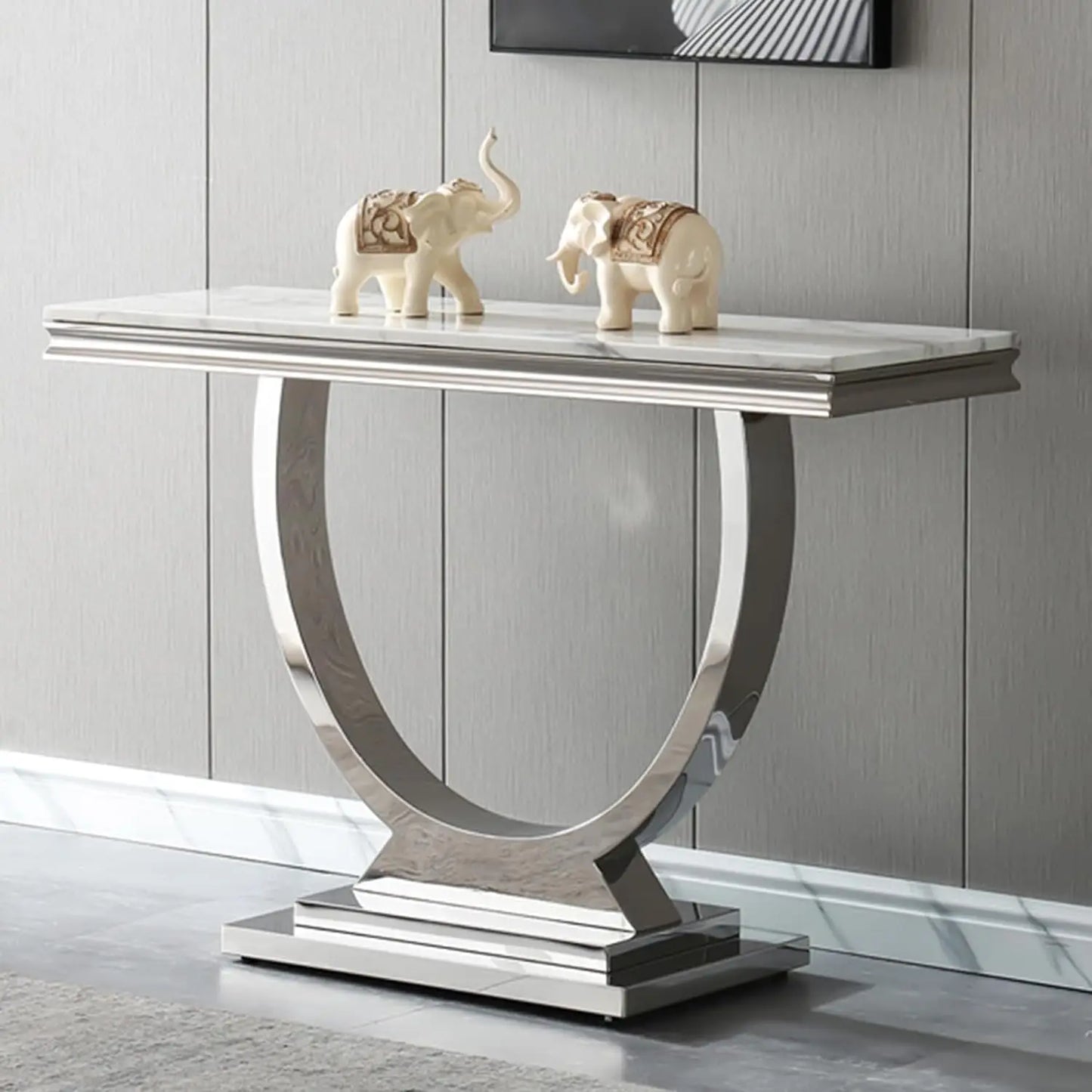 White Marble Console Table