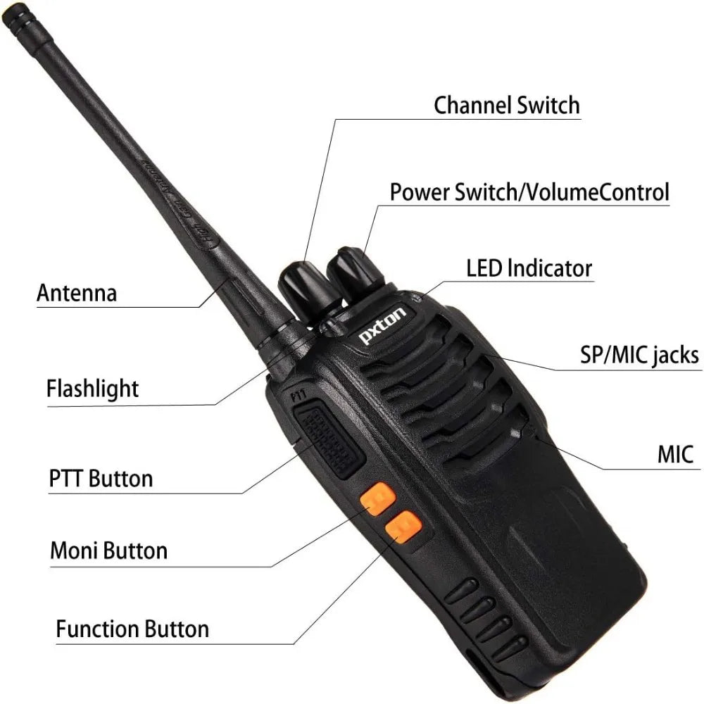 Walkie Talkies Long Range for Adults with Earpieces,16 Channel Walky Talky Rechargeable Handheld Two Way Radios