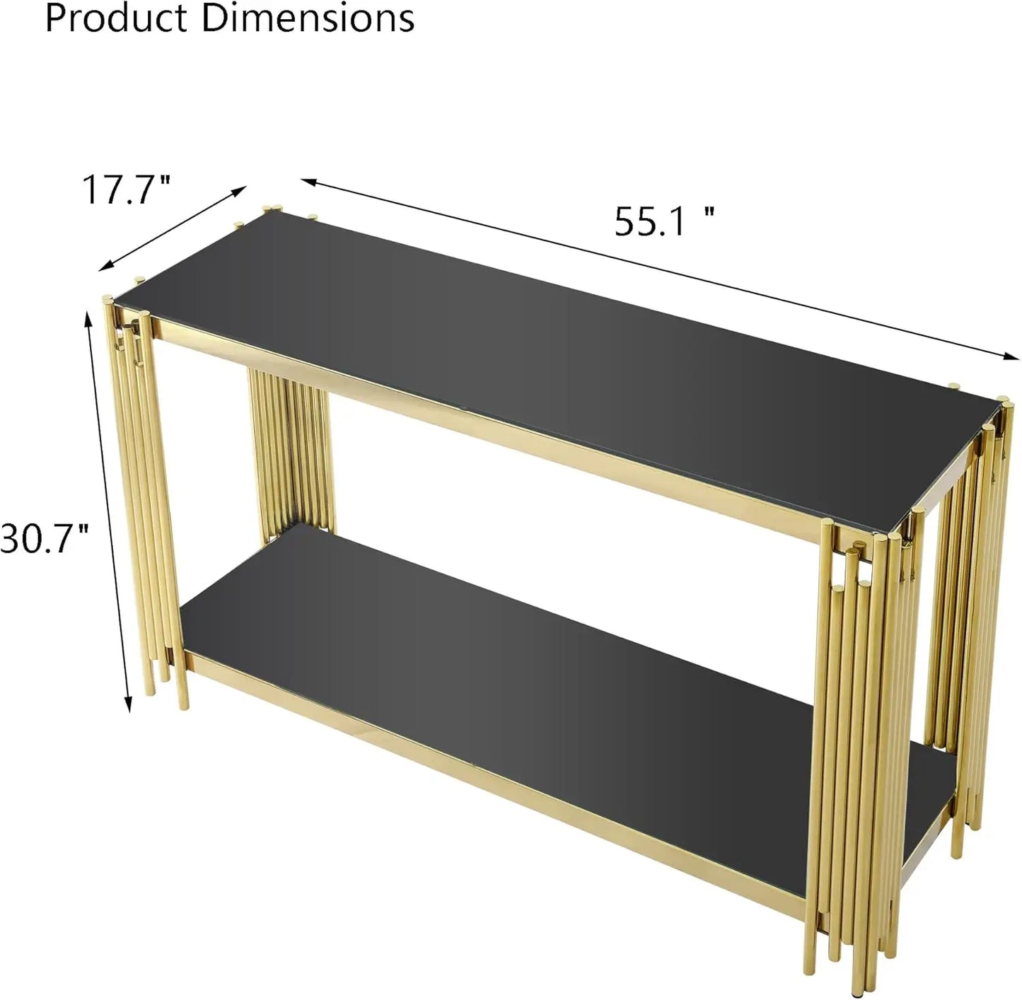 Glass Console Table Modern Black Glass Entryway Tables