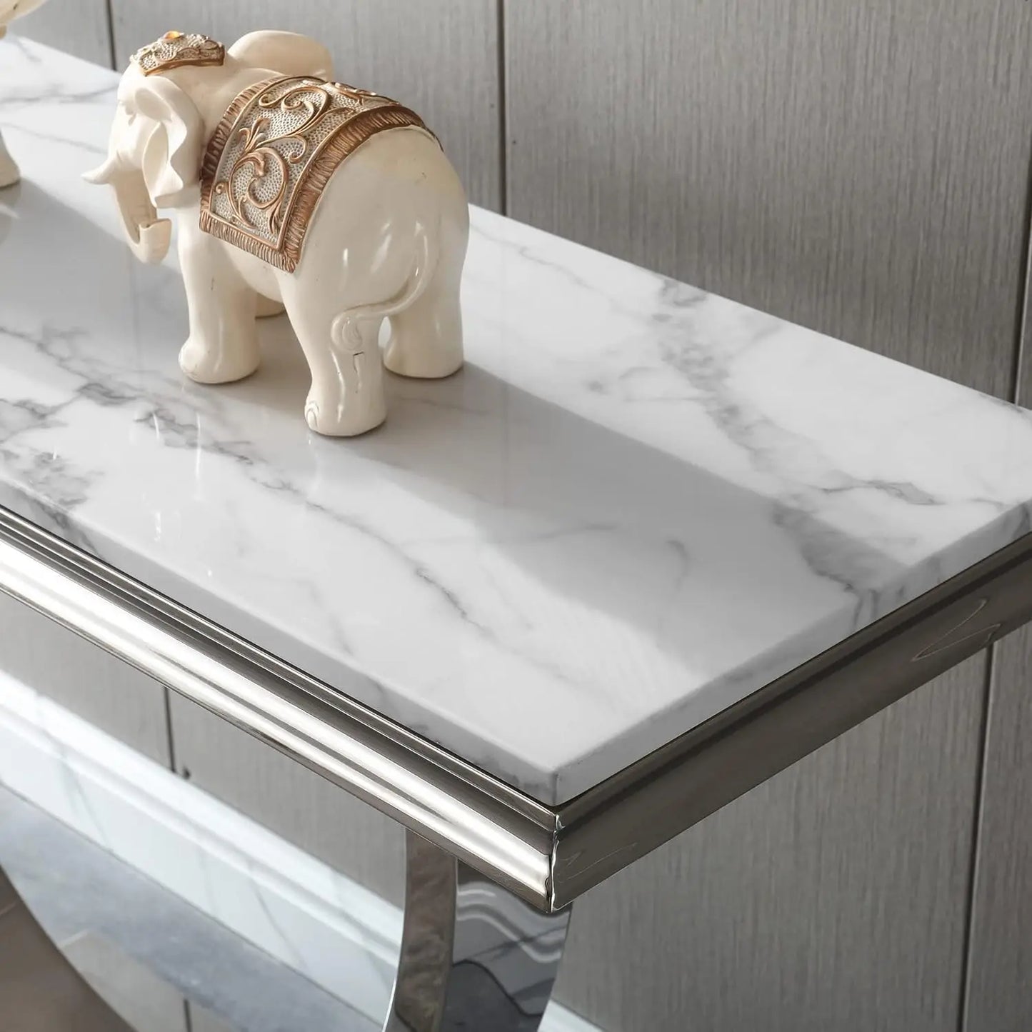 White Marble Console Table